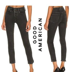 Good American “Good Legs” Crop Jeans Black 2 / 26 preppy business casual